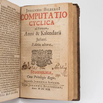 BOK, Erlandus Dryselius samt Johannes Bilberg inbundna tillsammans, 1693 och 1692.