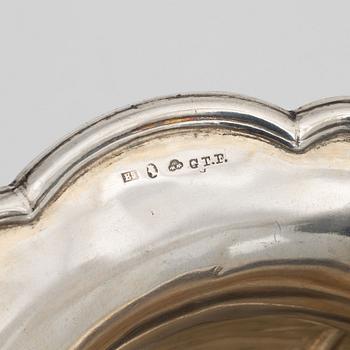 Gustaf Theodor Folcker, skål på fot, silver, Stockholm 1856.