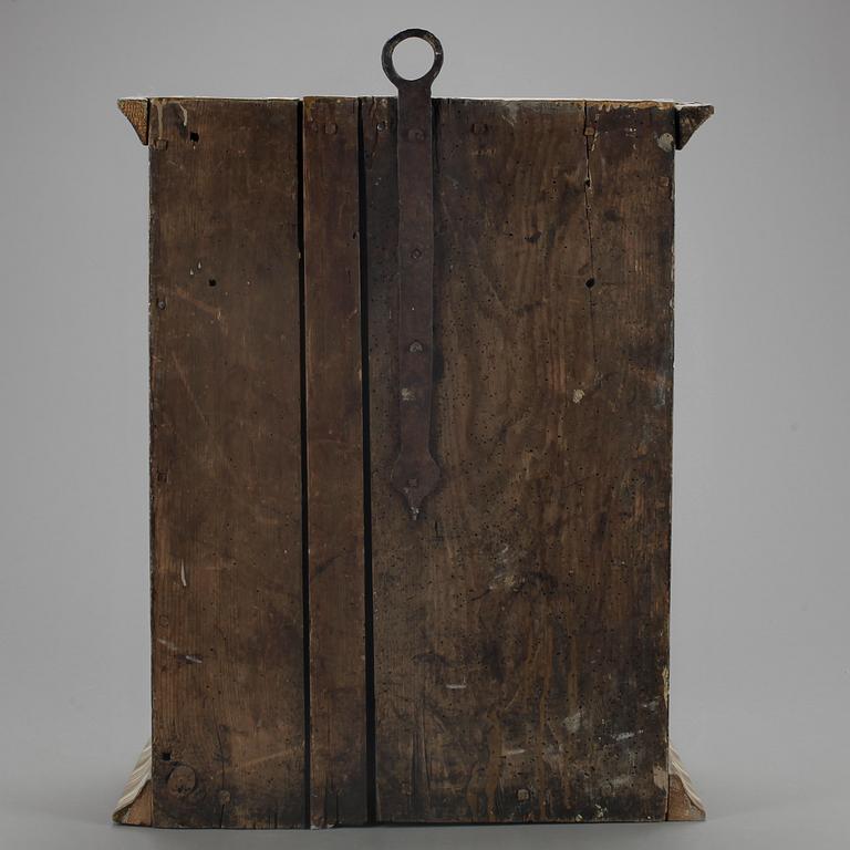 VÄGGSKÅP, allmoge, 1800-tal.