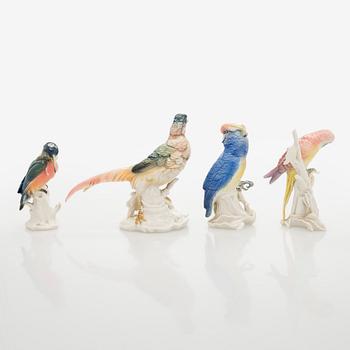 Figuriner, porslin, 4st, Karl Ens, Volksted Tyskland, 1900-tal.