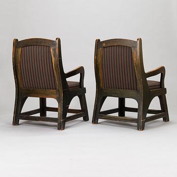 A pair of Finnish armchairs around 1900.