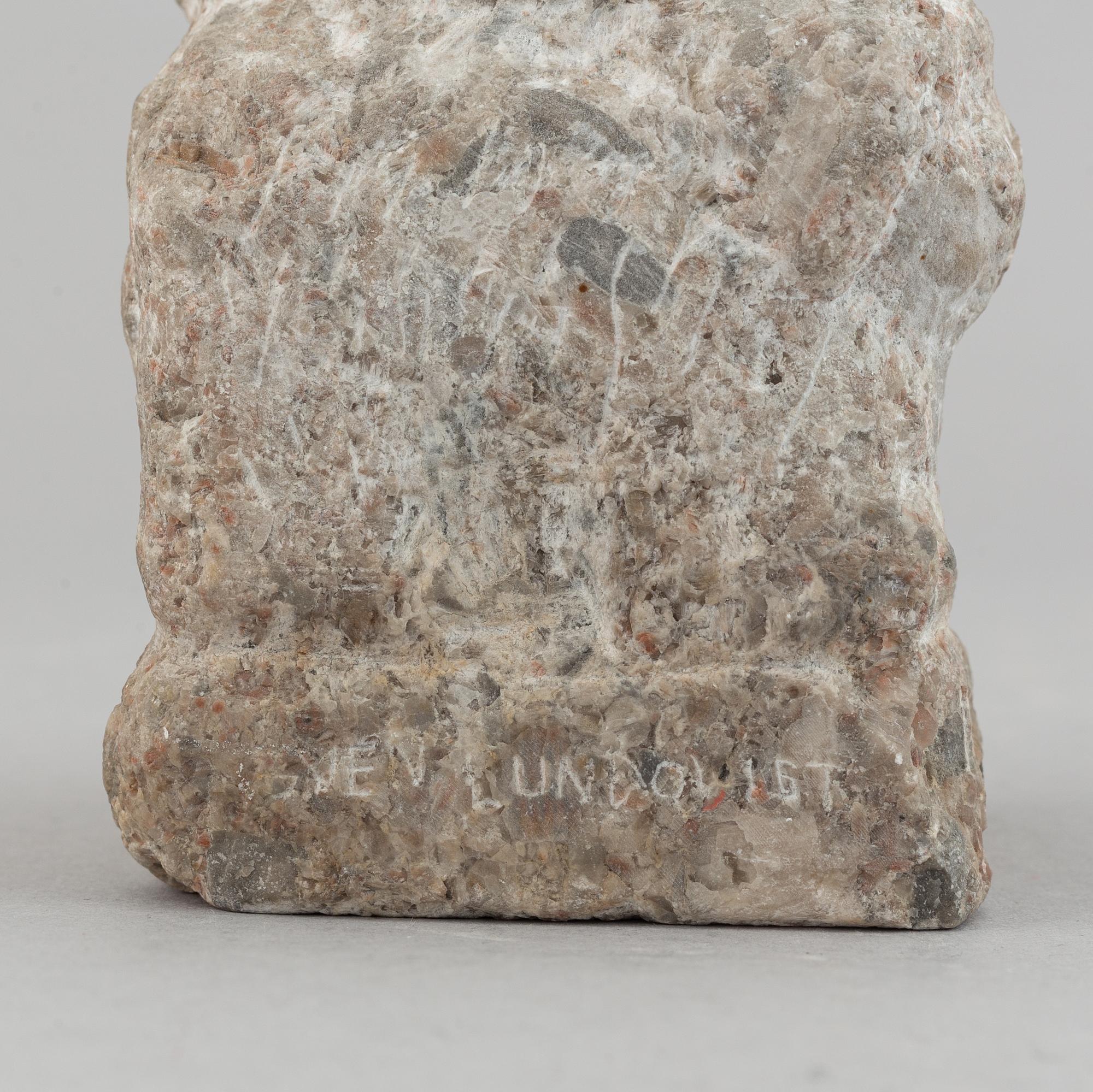 Sven Lundqvist, stone sculpture, signed.