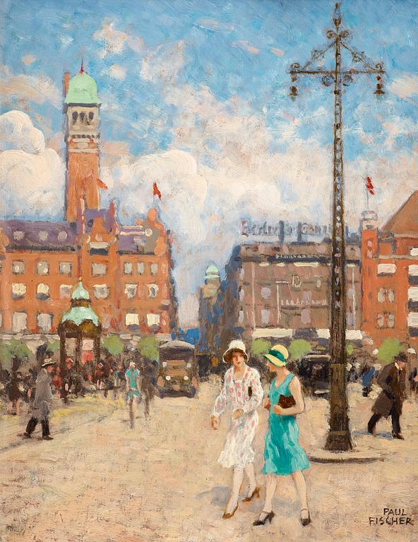 Paul Fischer, City Hall Square, Copenhagen.