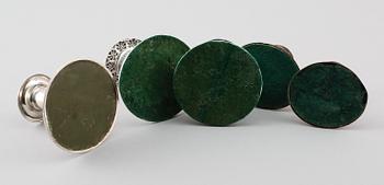 LJUSSTAKAR, 5 st, silver,bl a finska och svenska stämplar, 1900-tal.