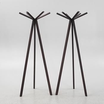 Nendo, a pair of 'Rokamura' coat hanger, De Padova, Italy.
