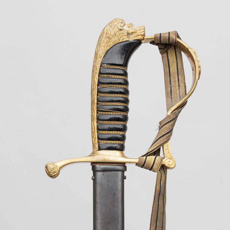 Saber, Swedish, m/1899 for infantry officer with scabbard.