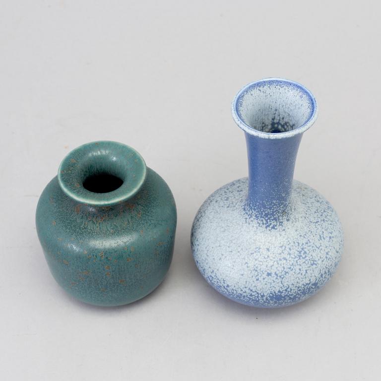 GUNNAR NYLUND, two stoneware vases from Rörstrand.
