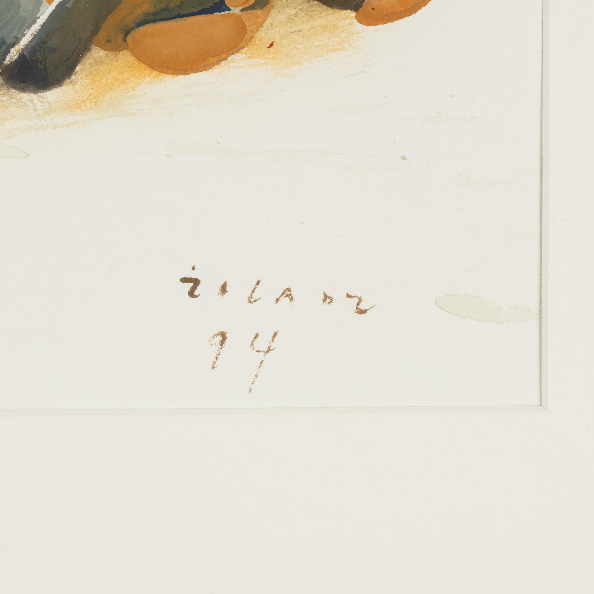 Stanislaw Zoladz, gouache, signed and dated -94.