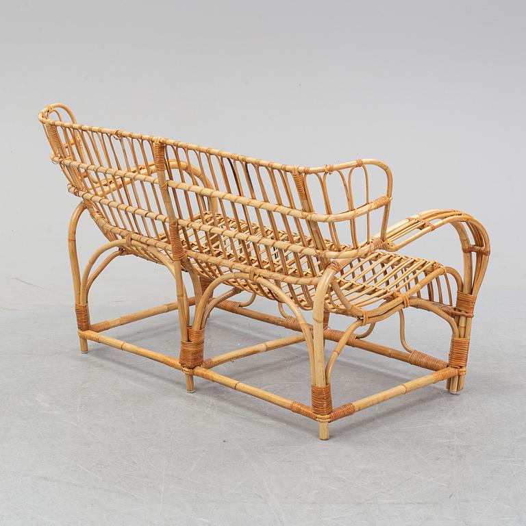 Viggo Boesen, probably, a rattan sofa. Second half of the 20th century.