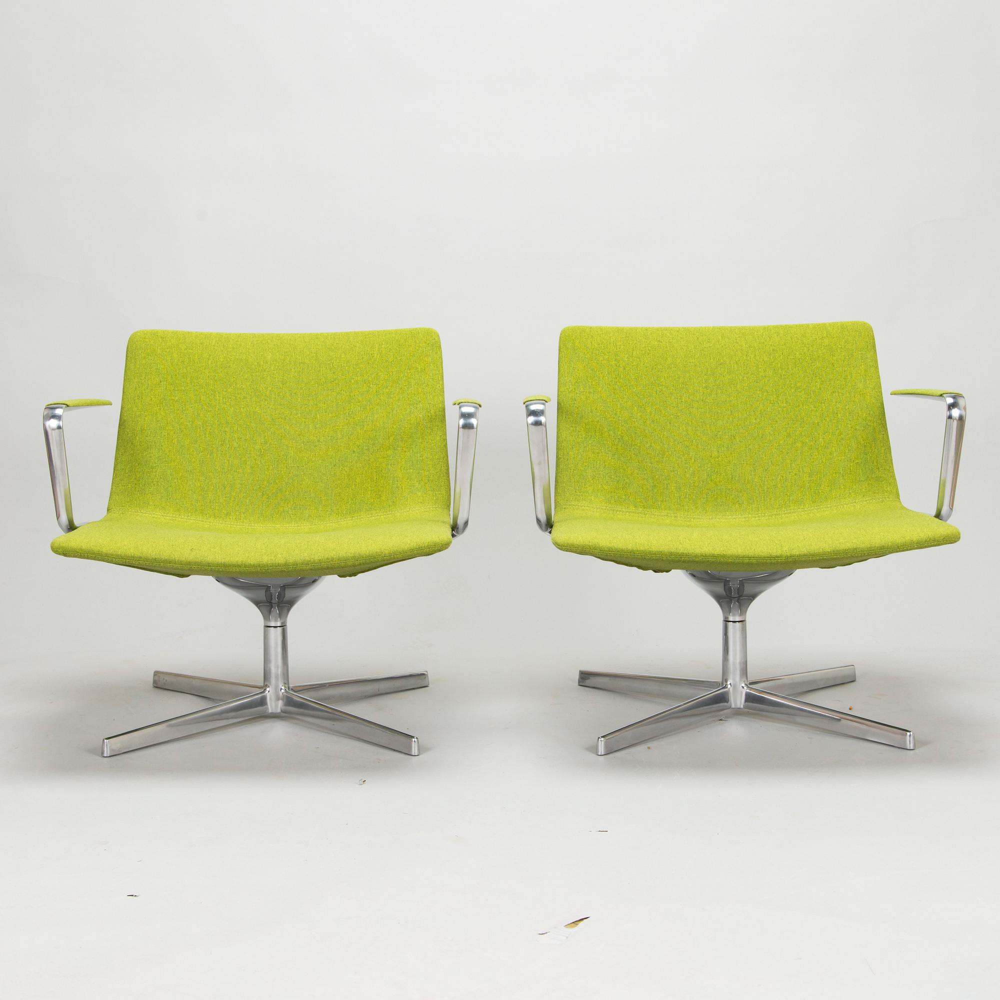 Lievore Altherr Molina, A pair of 'Catifa 60' chairs for Arper. Italy 21th century.
