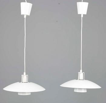TAKLAMPOR, 2 st, aluminium, JL 340, Juha Leiviskä, Artek, Finland, 1900-talets senare hälft.