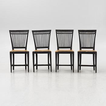 Stolar, 4 st, troligen Gotland, 1800-tal.