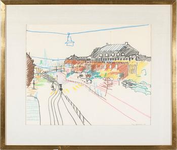 STIG CLAESSON (SLAS), färgkrita, signerad och daterad -66.