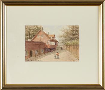 FREDRIK ISBERG, akvarell, monogramsignerad.