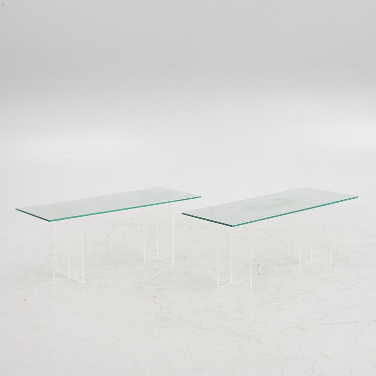 Tables, a pair, contemporary.