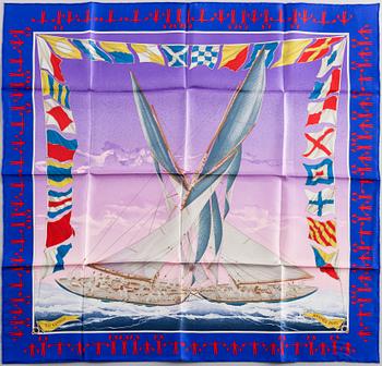 HERMÈS, scarf, 'En Course'.