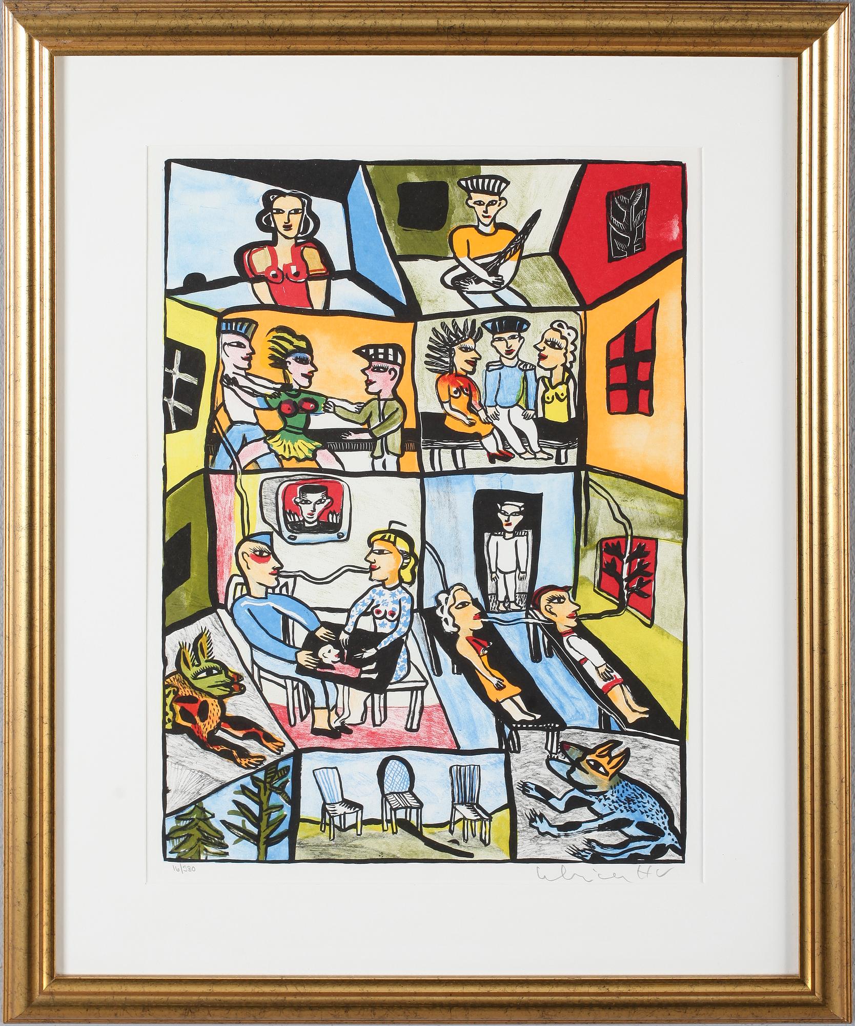 ULRICA HYDMAN-VALLIEN, färglitografi, signerad och numrerad 16/380.