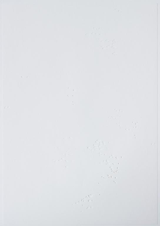 KATHARINA HINSBERG, Signed K. Hinsberg and dated 1.9.2000 van Horn = Marfa. Perforated paper.