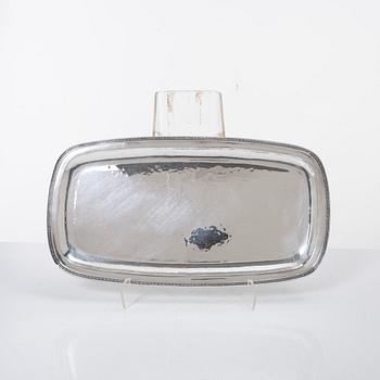 A Swedish sterling silver tray, mark of Company MGAB, Uppsala 1964.