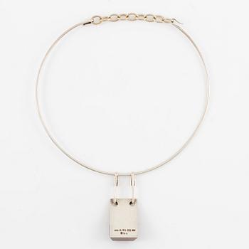 Sigurd Persson, a necklace, silver with red stone (likely jasper), Stockholm 1981.