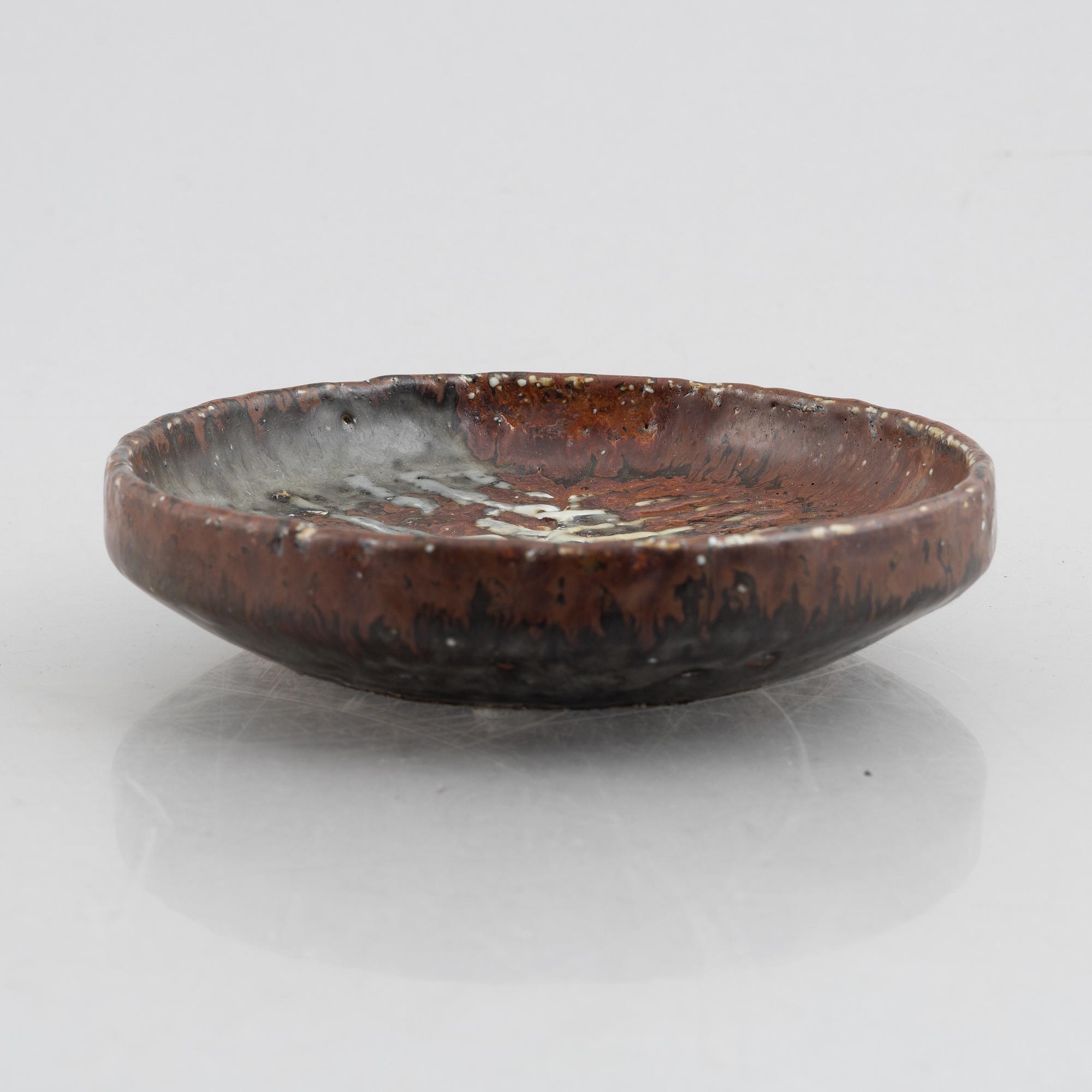 Carl-Harry Stålhane, an unique stoneware dish, Rörstrand, Sweden.