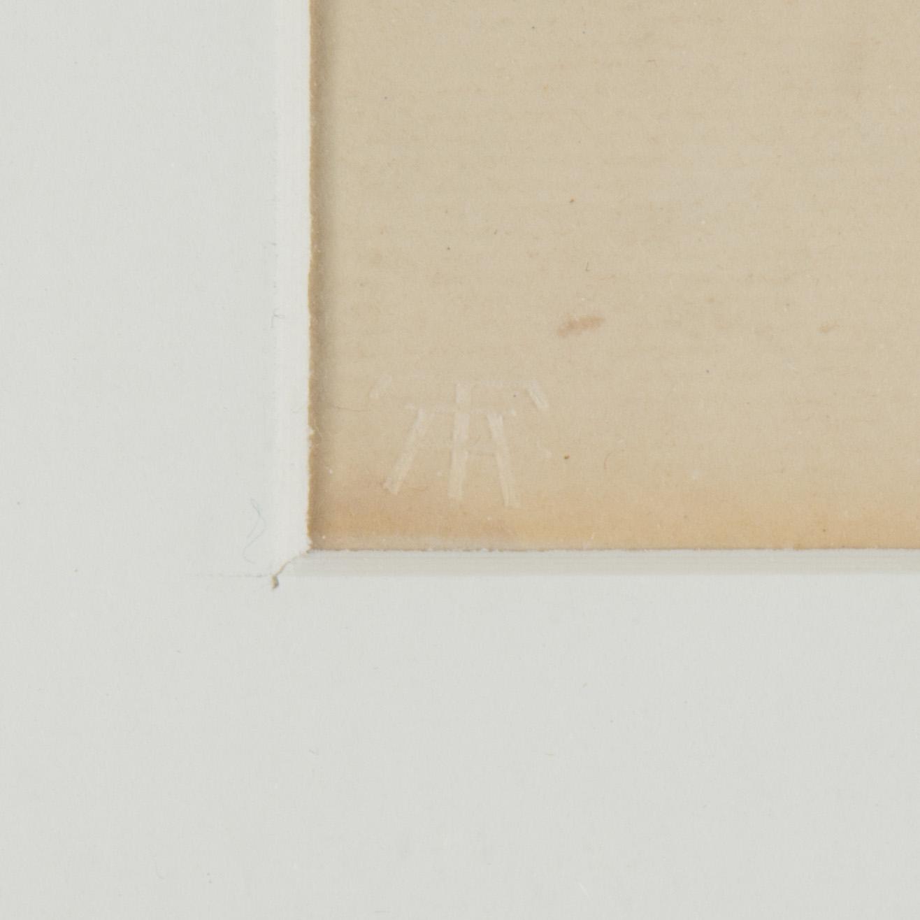 AXEL TÖRNEMAN, tusch på papper, med sterbhusstämpel.