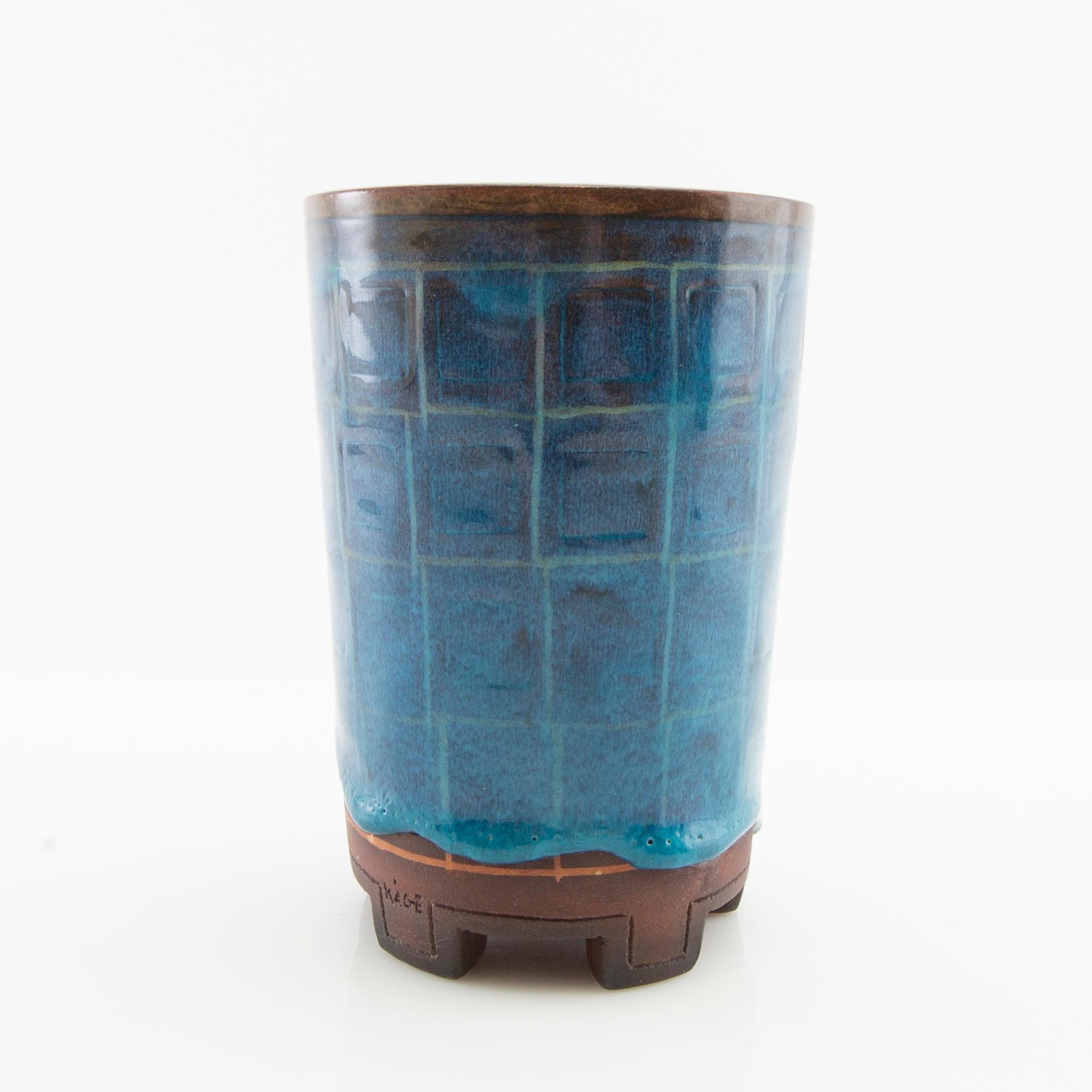 Wilhelm Kåge, Wilhelm Kåge, a "Farsta" stoneware vase, Gustavsberg Studio, signed and dated 1948.