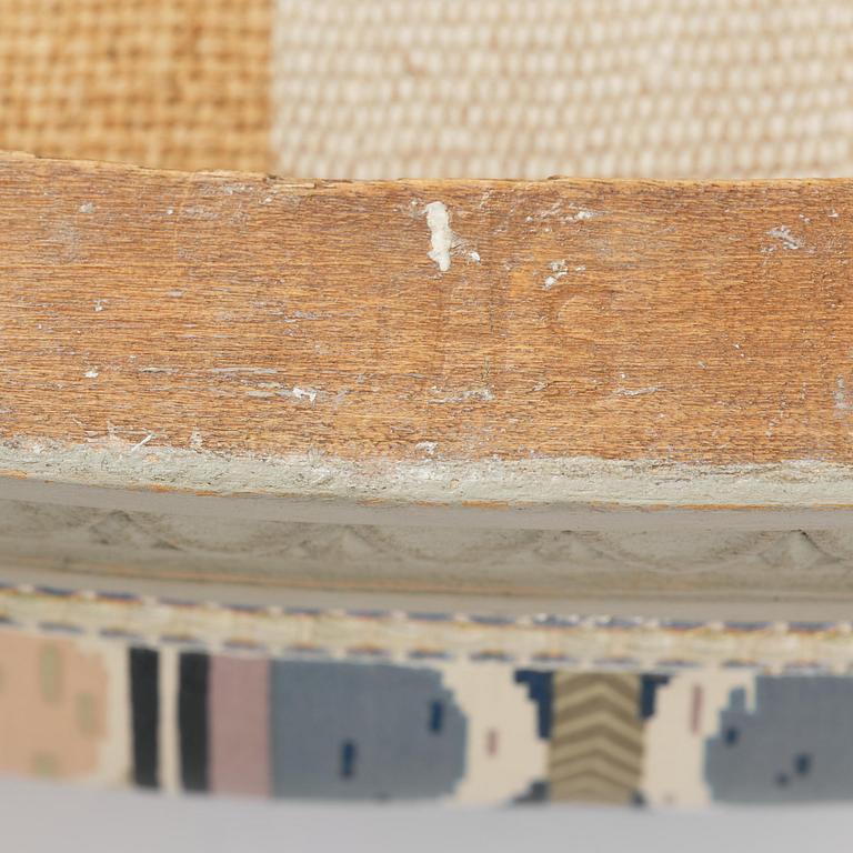 A pair of late Gustavian stools by J. Hammarström (master in Stockholm 1794-1812).