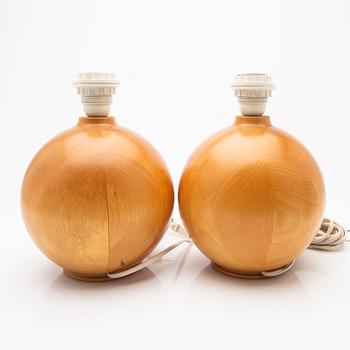 Table lamps, a pair, 1970s.