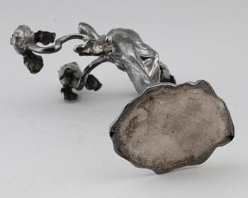 LJUSSTAKE, försilvrad metall, Claude Bonnefond, 1900-talets början.