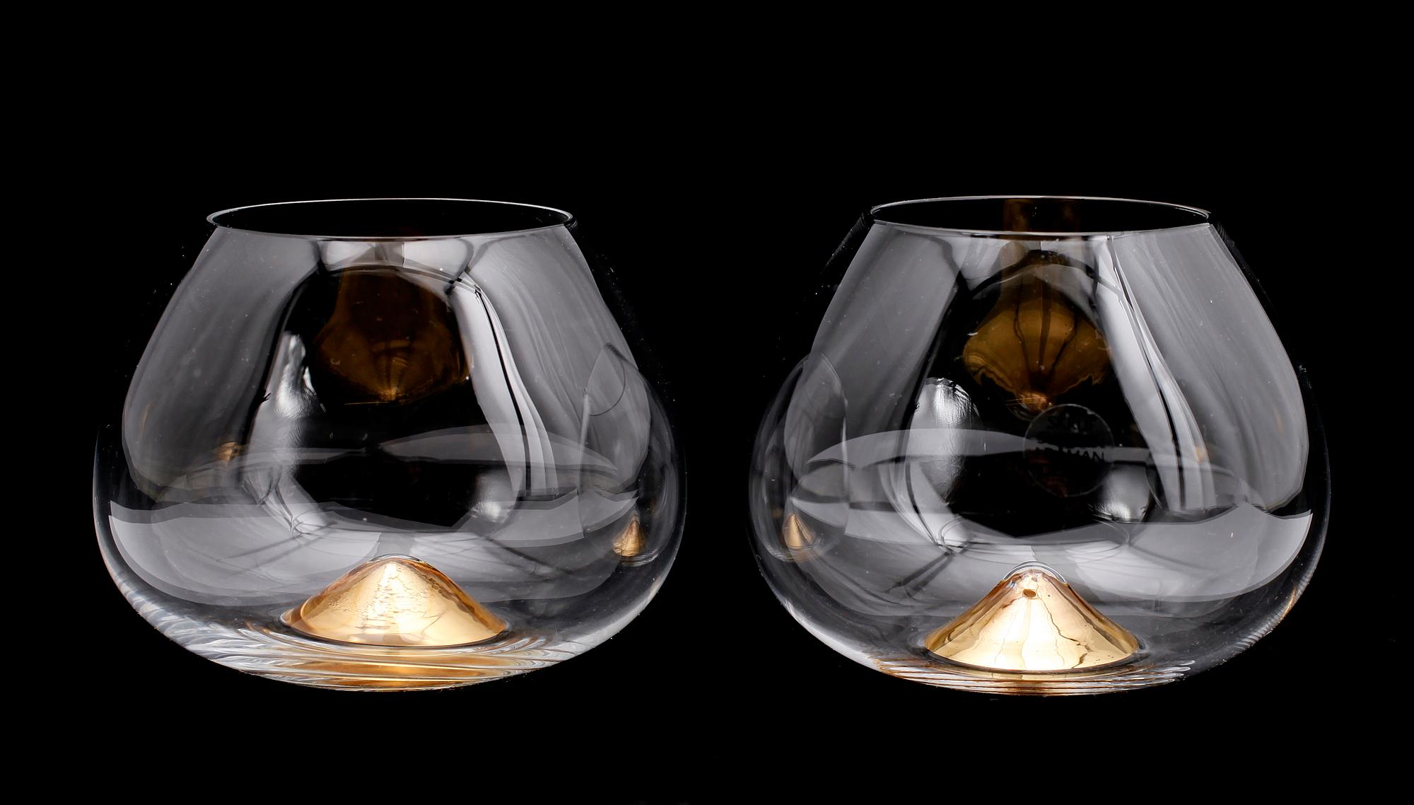 KONJAKSGLAS, 6 st, glas, Ingegerd Råman, Skruf.
