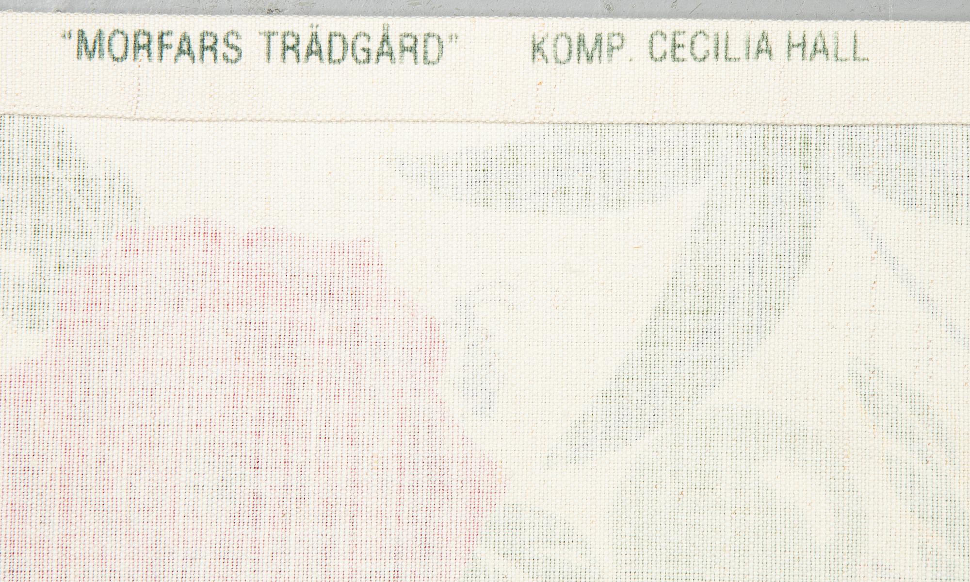 Cecilia Hall, gardiner, 4 st, "Morfars trädgård", Jobs Handtryck.