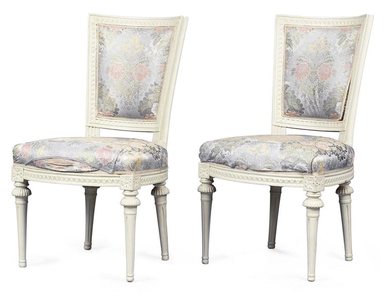 A pair of Gustavian chairs by L. Söderholm.