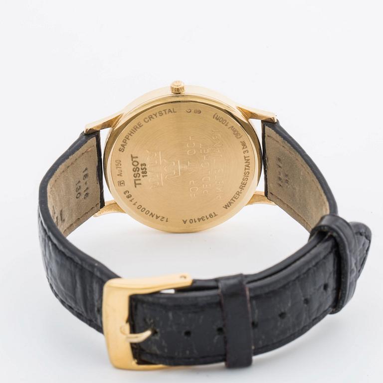 TISSOT, 1853, 18K gold, wristwatch, 34 mm.