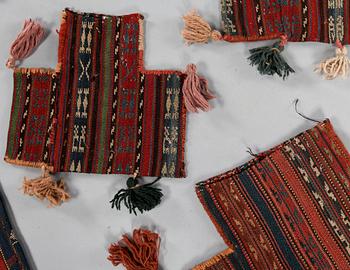 PARTI TEXTIL, 5 st, bl a väska. 1900-tal.