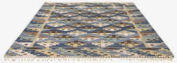 Märta Måås-Fjetterström, a carpet, 'Blå natt och dag', flat weave, c. 300 x 192 cm, signed MMF.