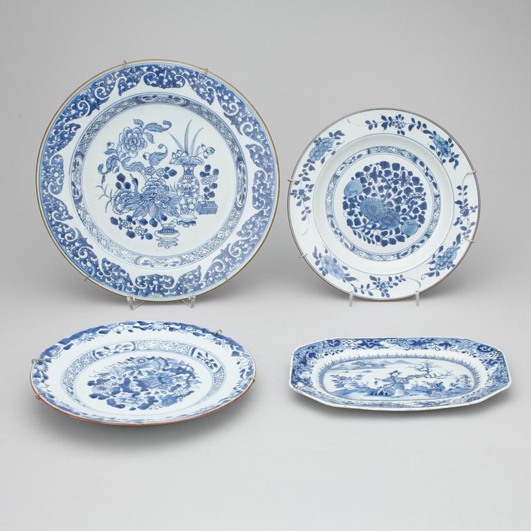 FAT/TALLRIKAR, 4 st, porslin, Kina, Qianlong, 1700-tal.