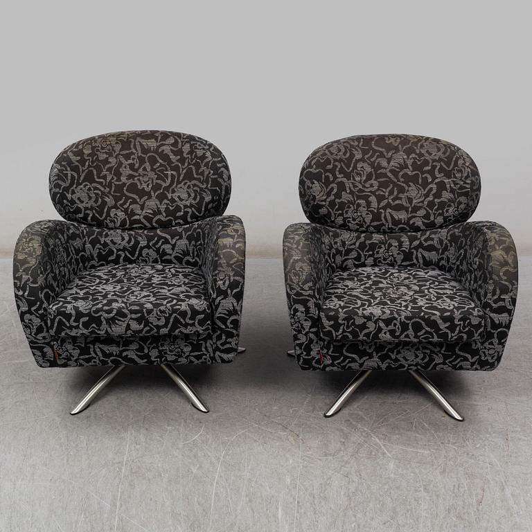 A pair of 'Sting' easy chairs, Brunstad, Norway.