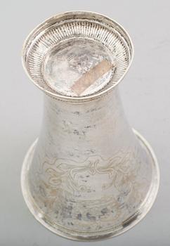 BÄGARE, silver, Petter Gillberg, Varberg 1791. Vikt ca 378 gram.