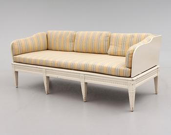 TRÅGSOFFA, sengustaviansk, 1700-/1800-tal.