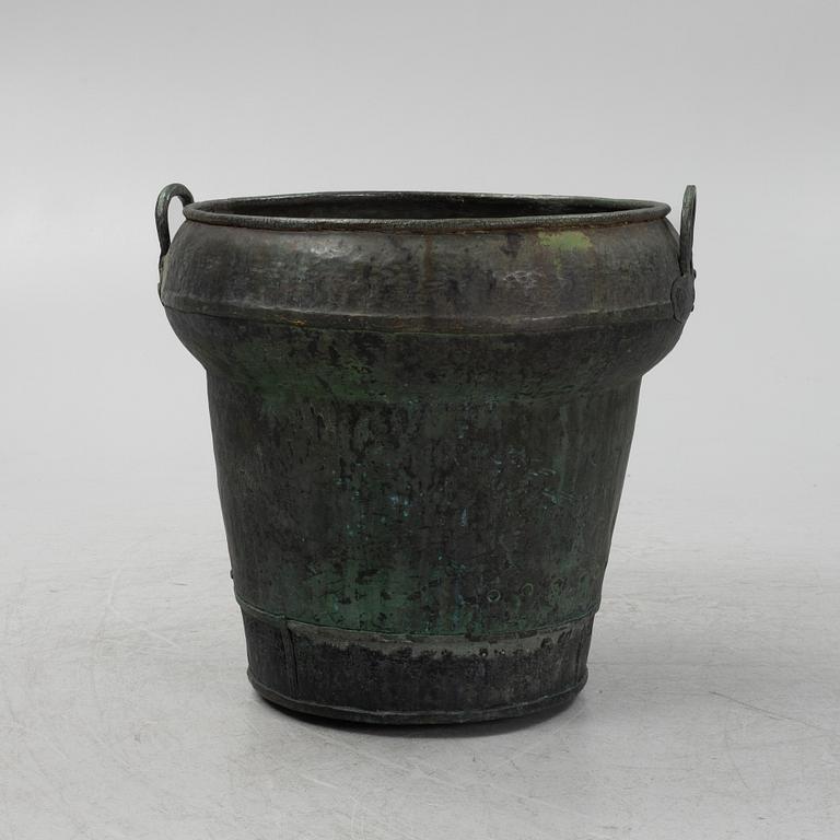 Vattentunna, koppar, daterad 1836.