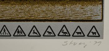 STURE JOHANNESSON, 2 st, grafiska blad, sign o dat 79 numr 19/115.