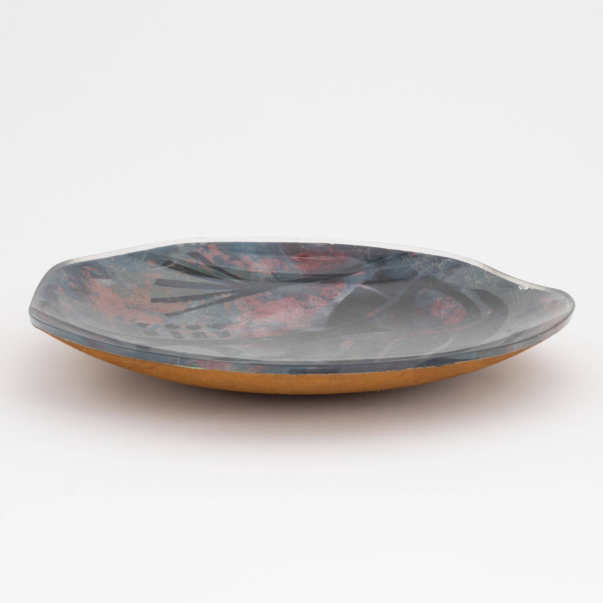 An italian glass bowl, second half of the 20th century.