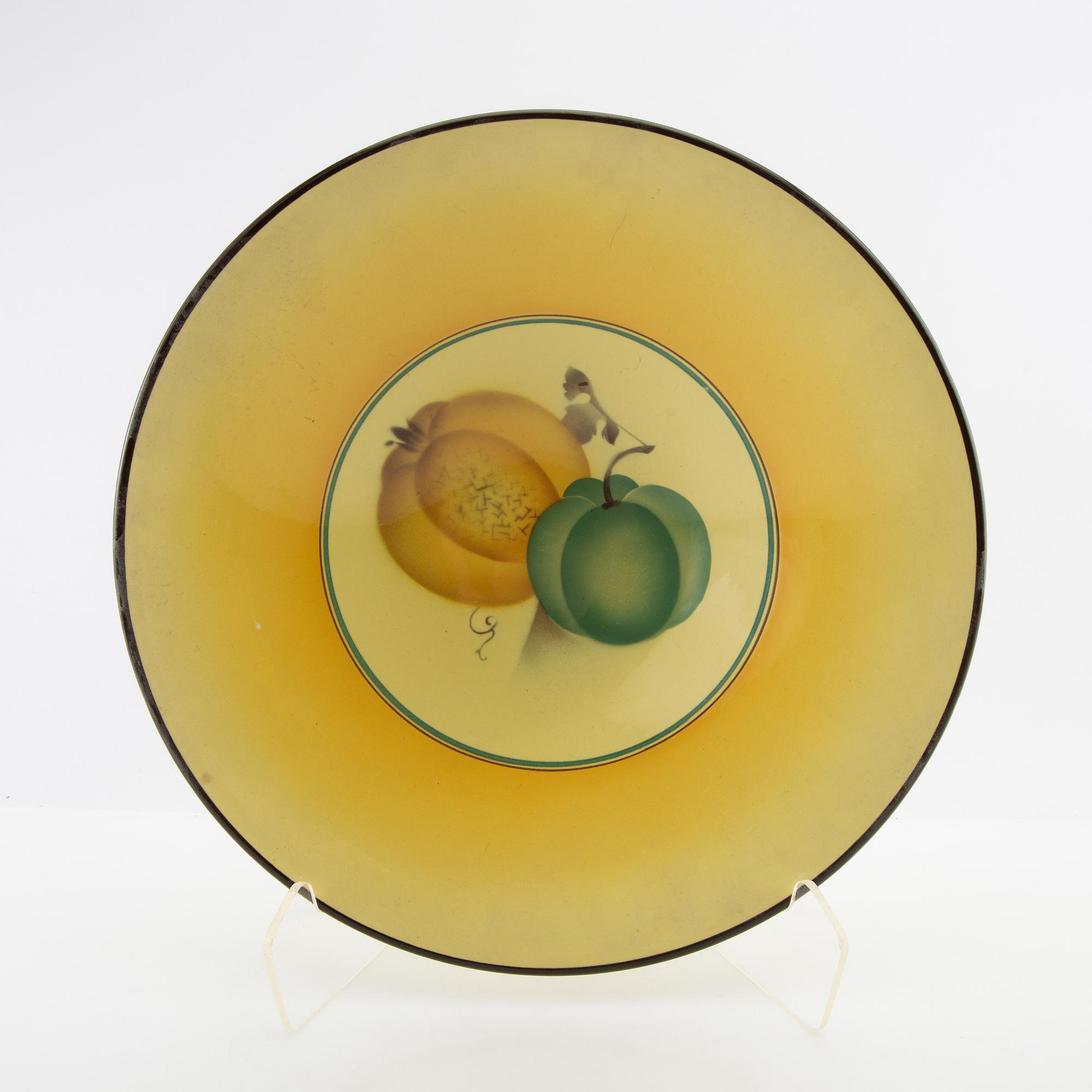 Fruit service 9 dl Aluminia (Royal Copenhagen) Denmark porcelain mid-20th century.