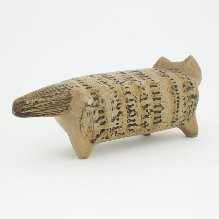 Lisa Larson, figurin, stengods, "Katt" ur serien "Stora zoo", Gustavsberg.