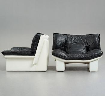 Nicoletti Salotti, a pair of "Ambassador", easy chairs, Italy 1970-80's.