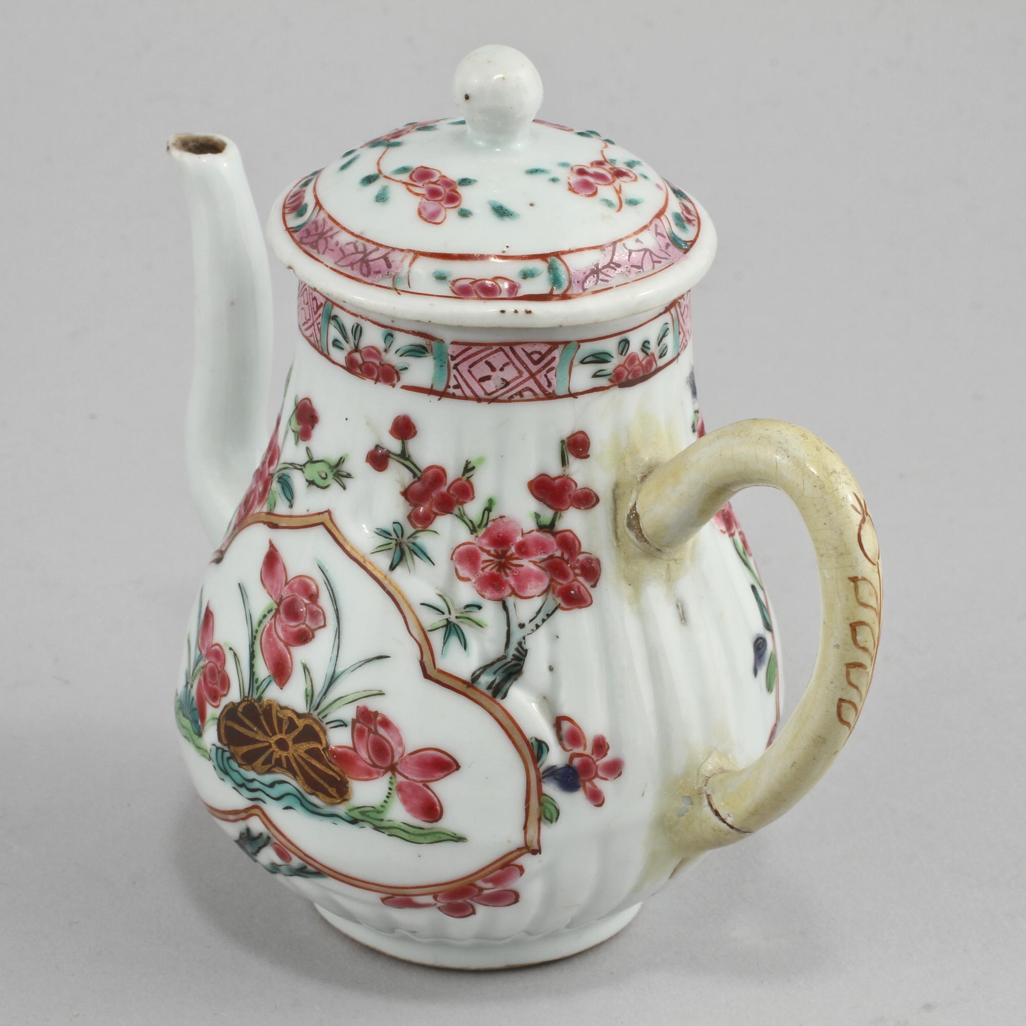 MINIATYRER, 4 delar, porslin, Kina, 1700/1800-tal.