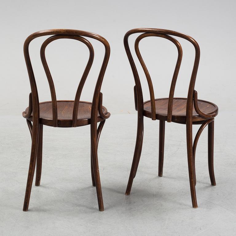 Four Thonet-style café chair, late 20th century.