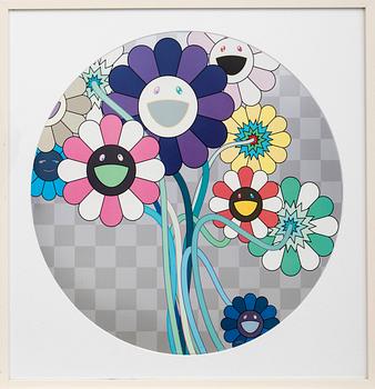 Takashi Murakami, "Purple Flowers in A Bouquet", 2010.