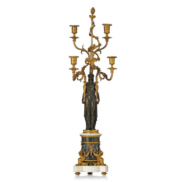 Kandelaber, för fyra ljus, Parisarbete, François Rémonds art, 1700-talets slut, Louis XVI.